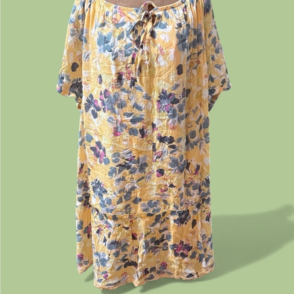 Zac & Rachel Yellow Floral Midi Dress